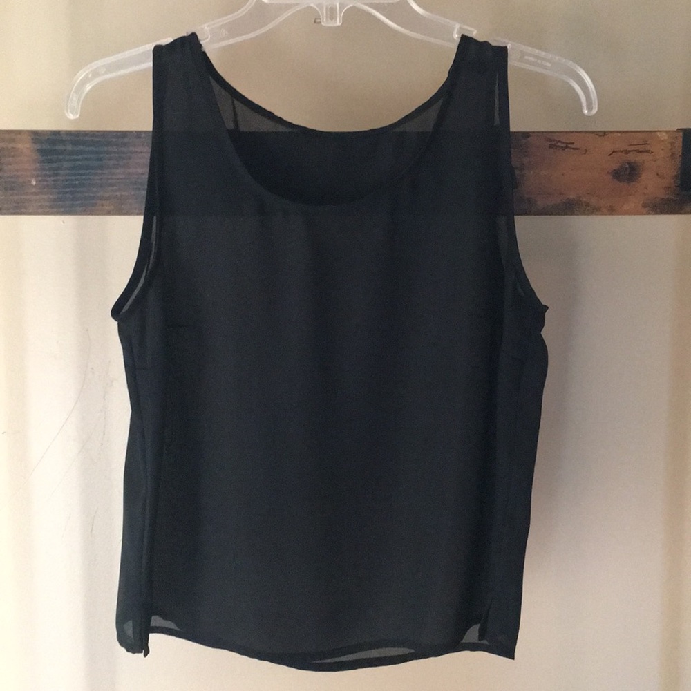 Black Sheer Top